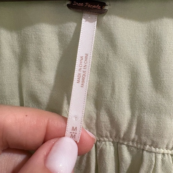 Free People Celine mid/max dress honeydew color. Size Medium - Picture 4 of 5